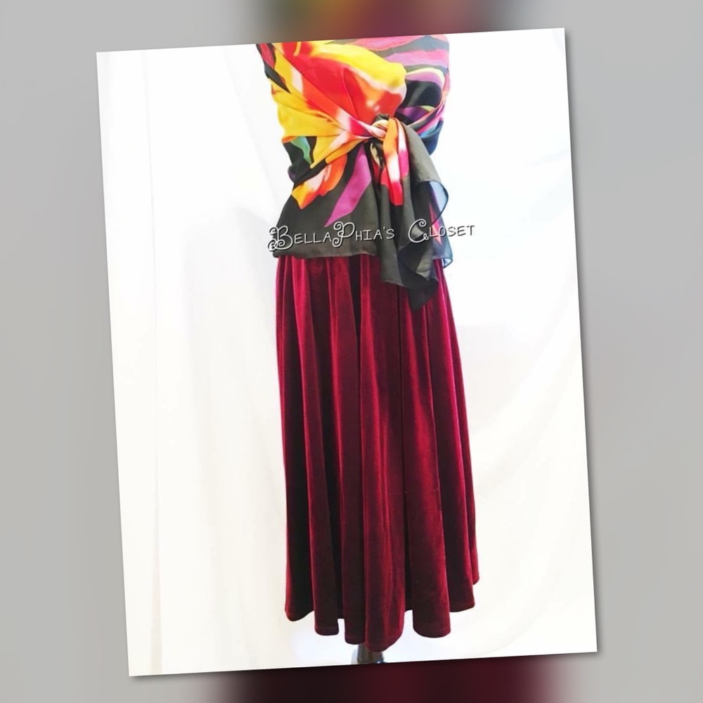 Velvet A-Line Skirt